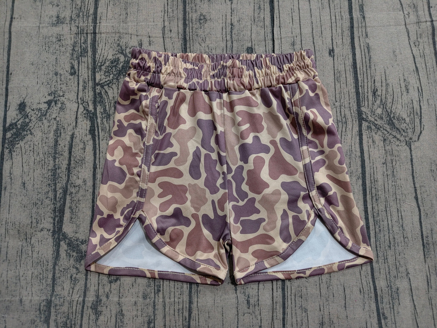 SS0373 Preorder Sample Baby Girls Brown Camo Summer Shorts Bottoms