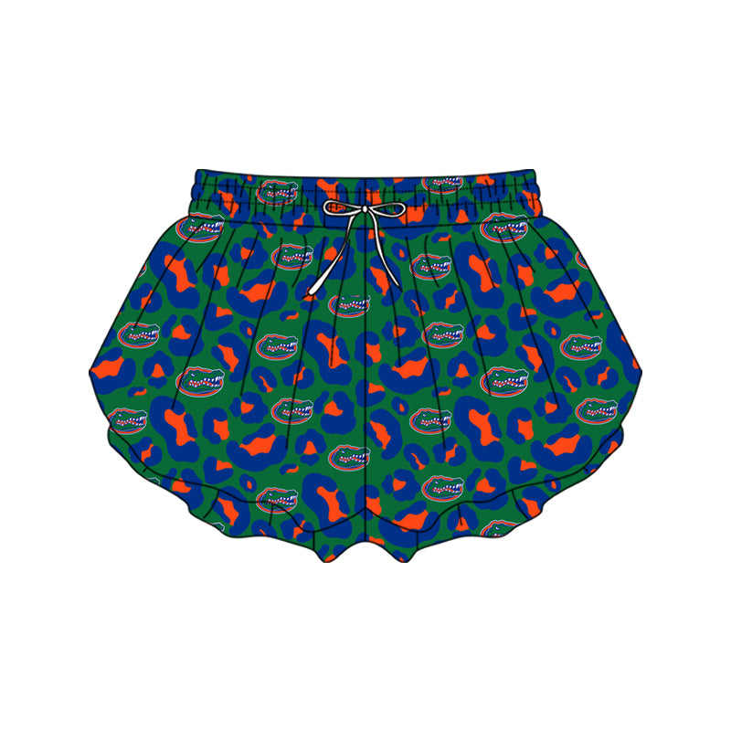 Pre-order no moq SS0803 adult woman clothes summer yoga team camouflage green shorts-26.1.13