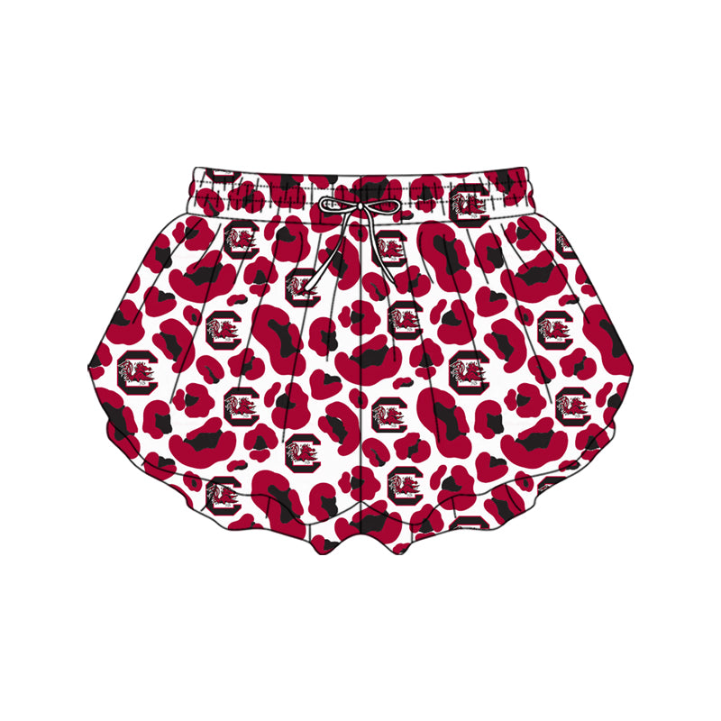 Pre-order no moq SS0805 adult woman clothes summer yoga team camouflage red shorts-26.1.13