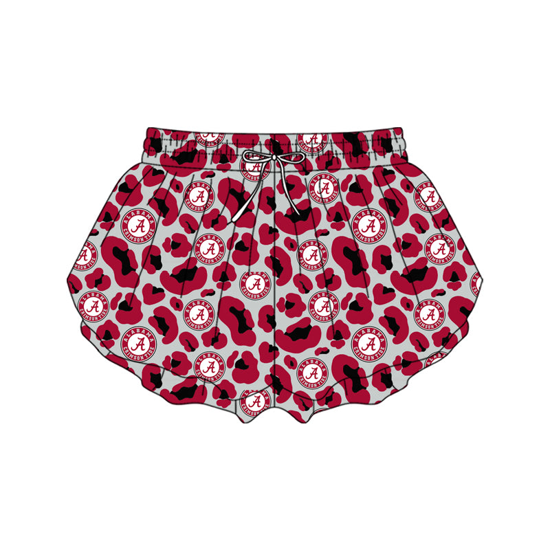 Pre-order no moq SS0807 adult woman clothes summer yoga team camouflage red shorts-26.1.13