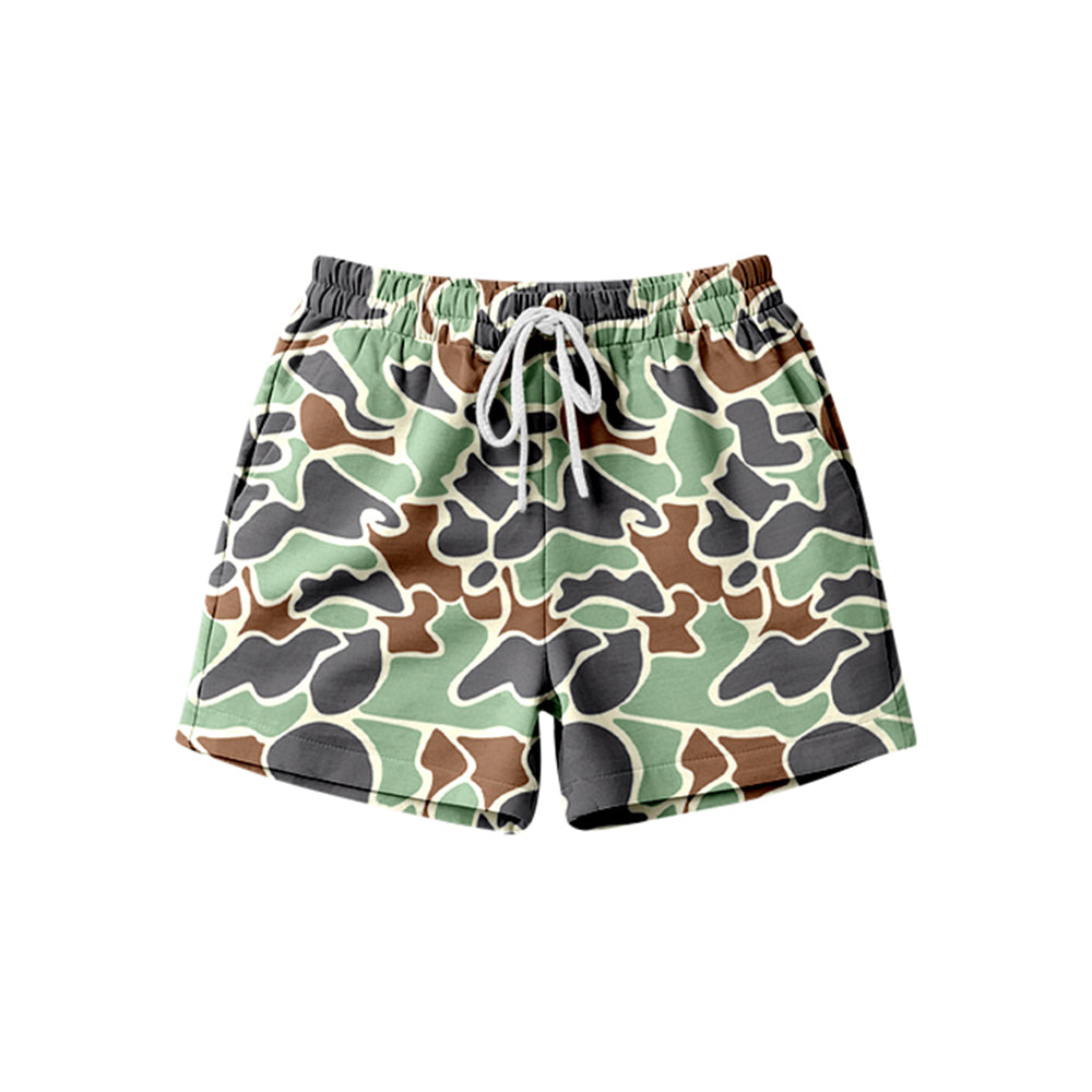 SS0848 Preorder Adult Women Southern Green Camo Pockets Shorts Bottom