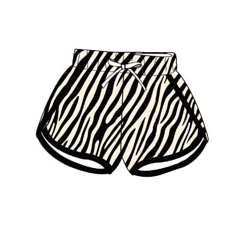 SS0863 Preorder Baby Girls Black Stripe Sport Shorts Bottom