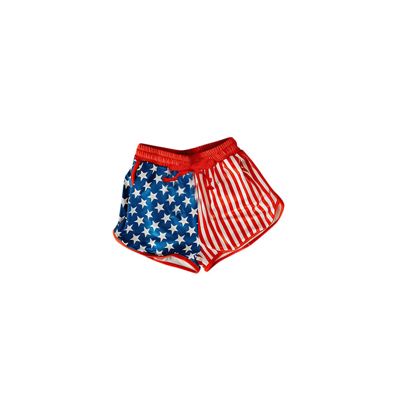 SS0868 Preorder Baby Girl Stars Stripe 4th of July Shorts Bottom