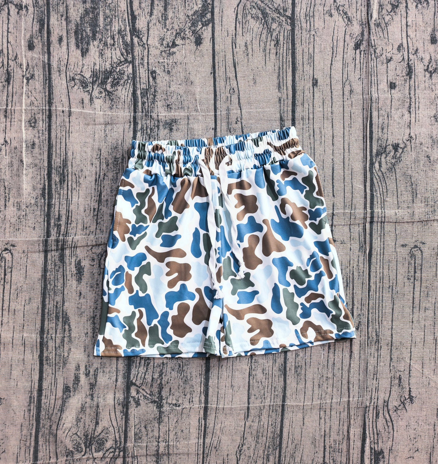 SS0873 Preorder Sample Baby Boys Southern Camo Pockets Shorts Bottom