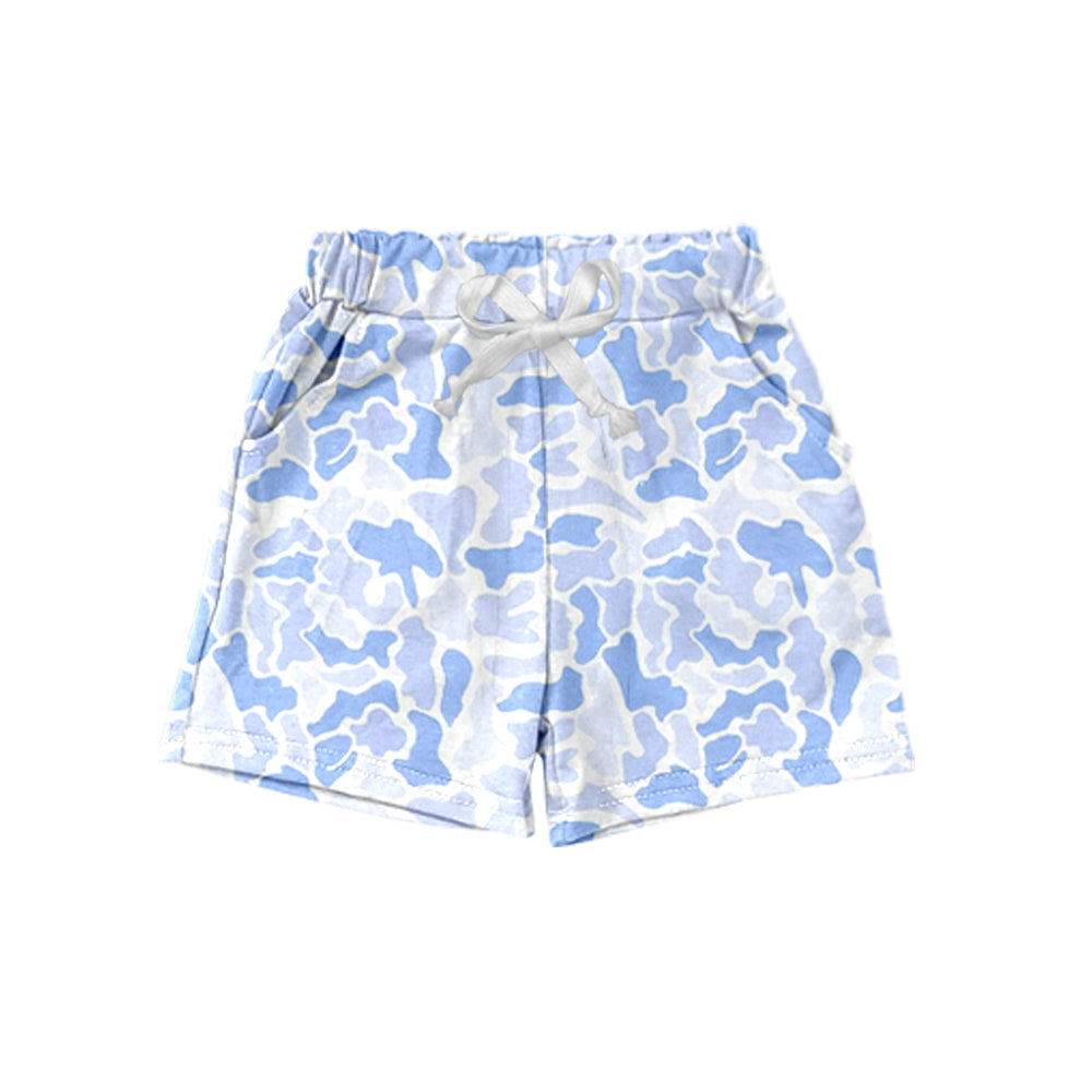 SS0886 Preorder Baby Boys Southern Blue Camo Pockets Shorts Bottom