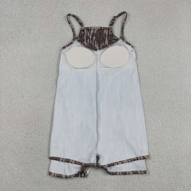 GSD2744 Adult Women Strap Southern Wood Camo Yoga Active Pockets Shorts Dresses