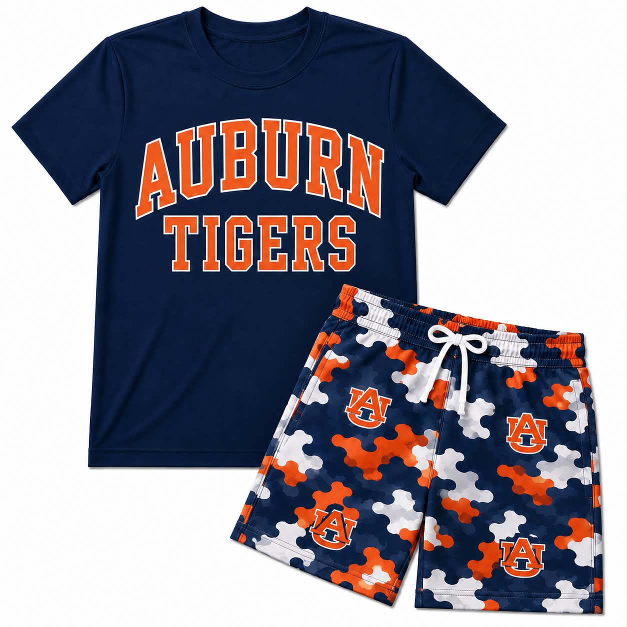 Custom Order Baby Boys Auburn Top Short Team Clothes Sets