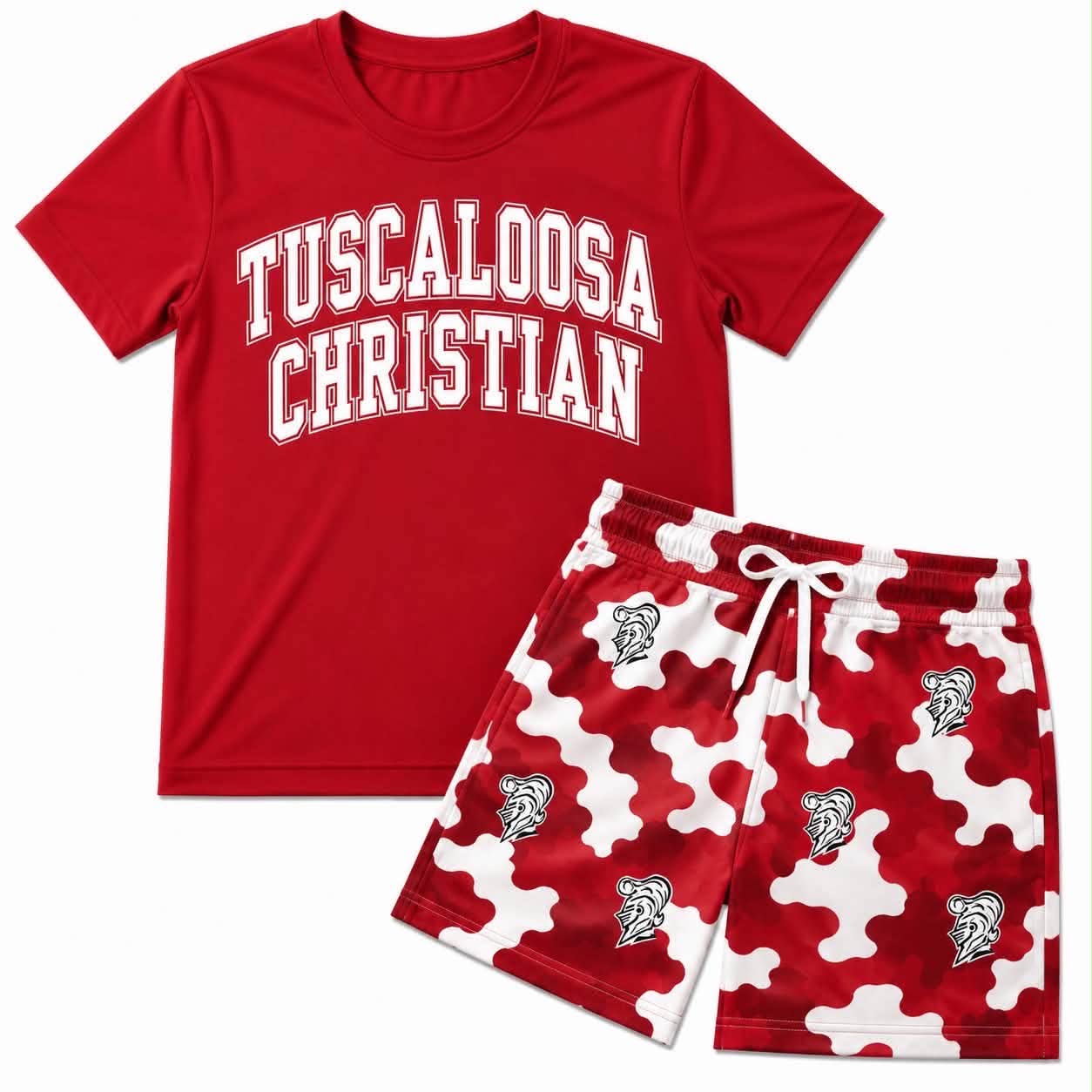 Custom Order Baby Boys TCS Red Top Short Team Clothes Sets