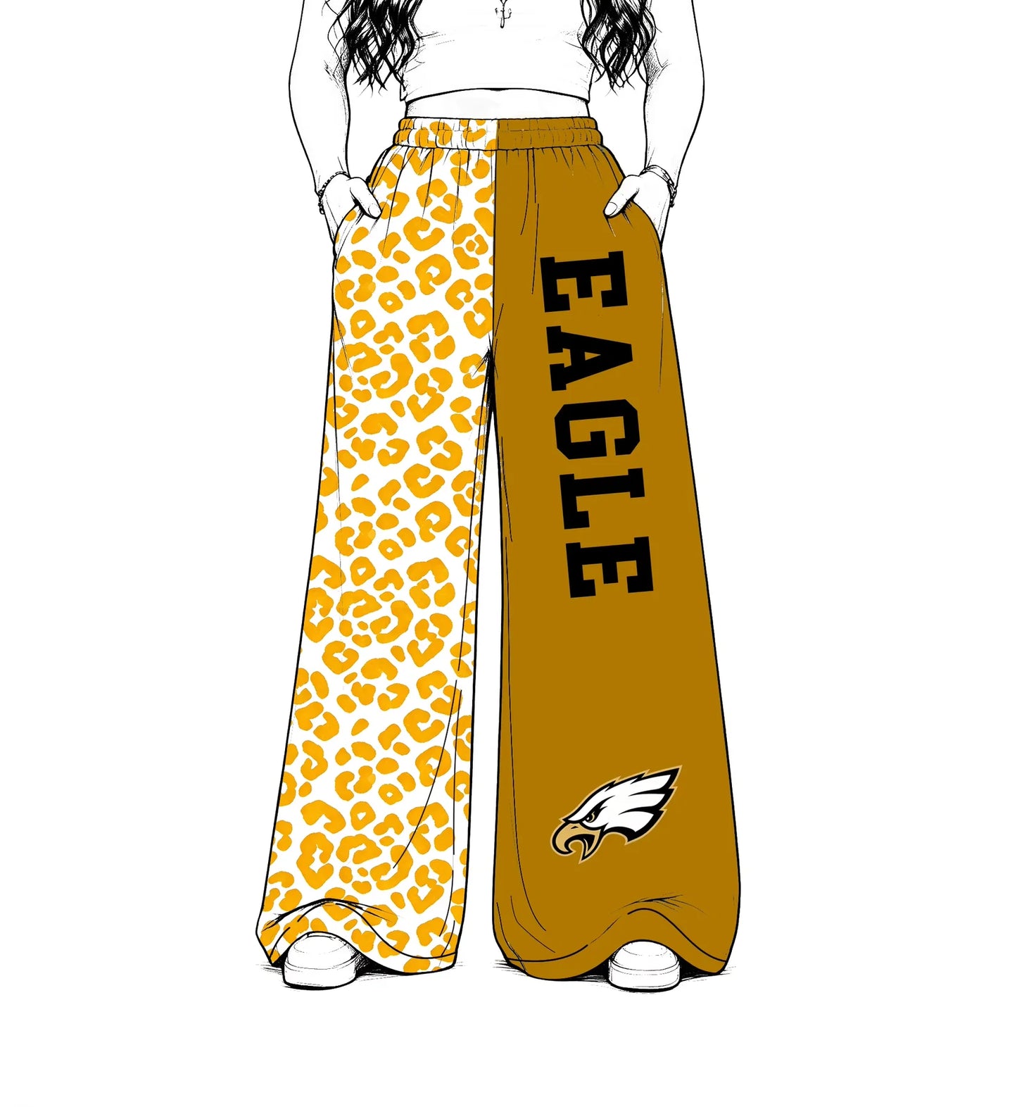 Custom Order Baby Girls Eagle Team Leopard Pants Bottoms