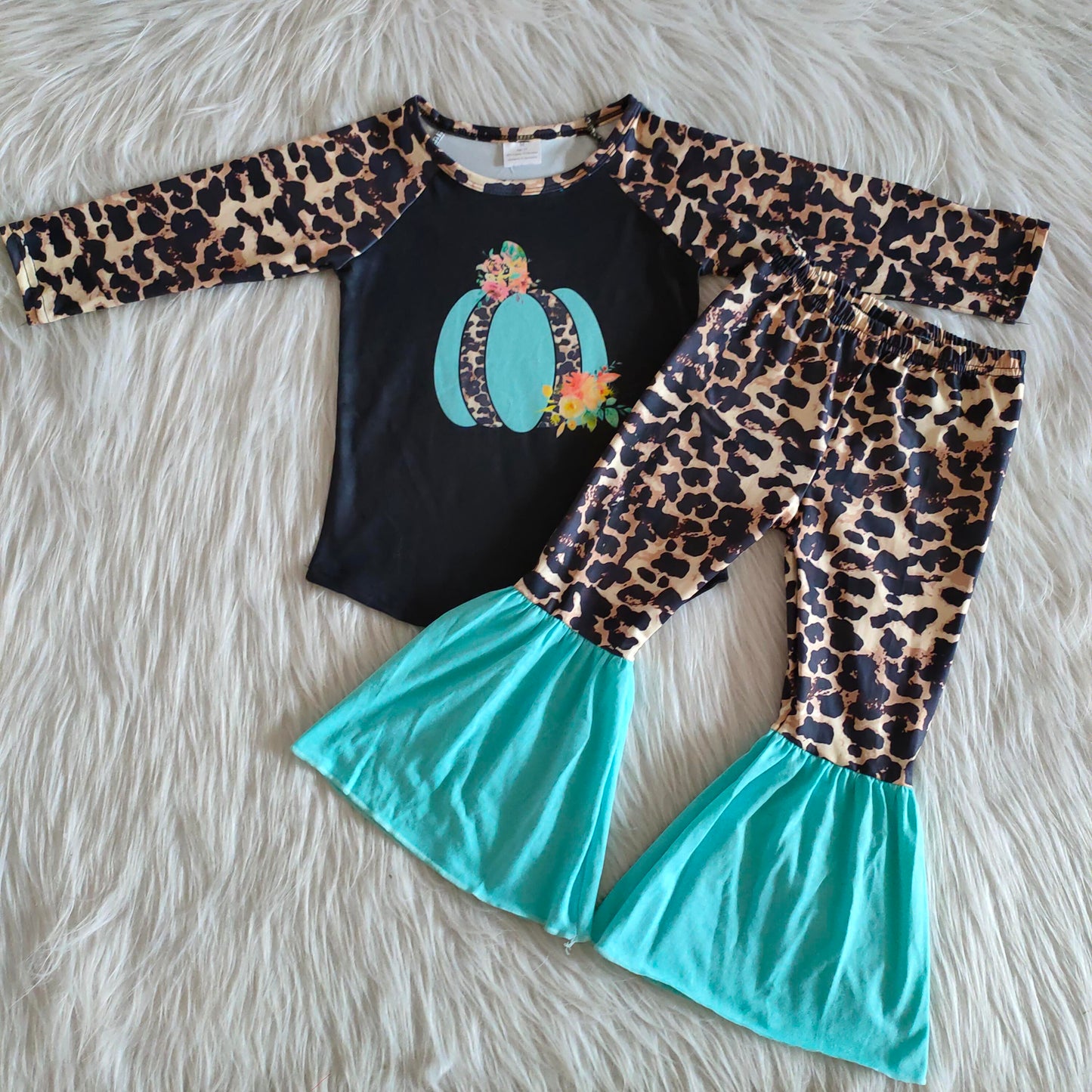 6 A13-15 Blue Pumpkin Leopard Pants Set
