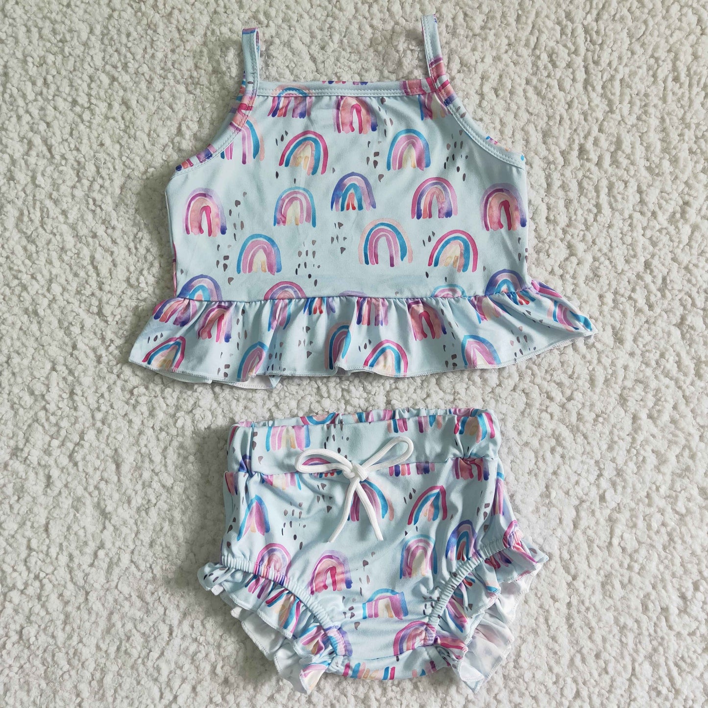 GBO0033 Rainbow-print camisole top with shorts