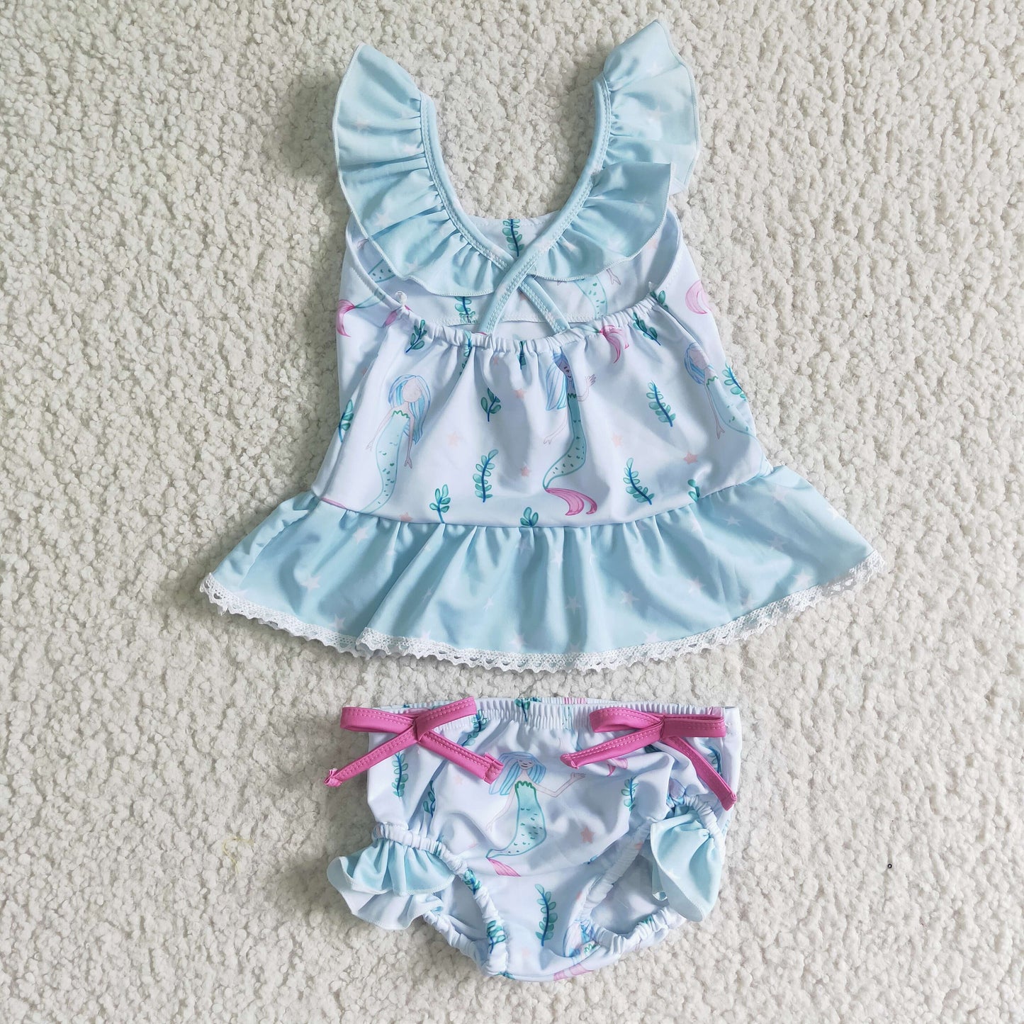 S0028 Girls Mermaid Bikini Swimsuit Set
