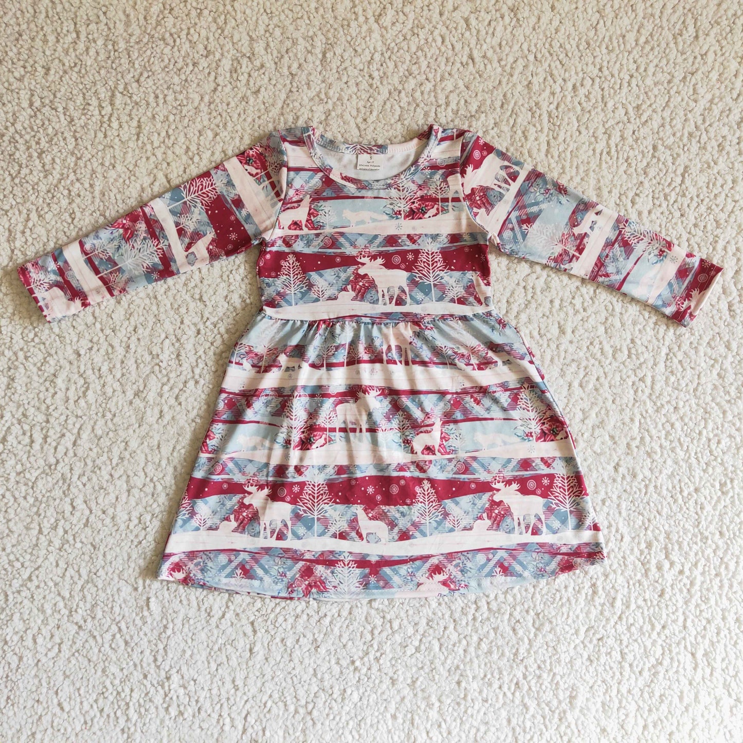 GLD0116 Kids Girl Christmas Dress