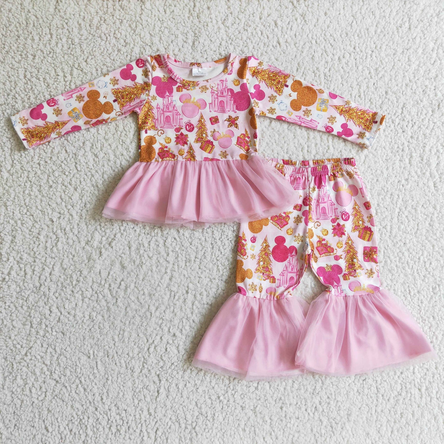 GLP0300 kids clothes set long sleeve top with pants outfits
