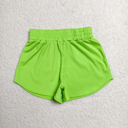 SS0903 Kids Baby Girls Light Green Yoga Active Sport Shorts Bottom