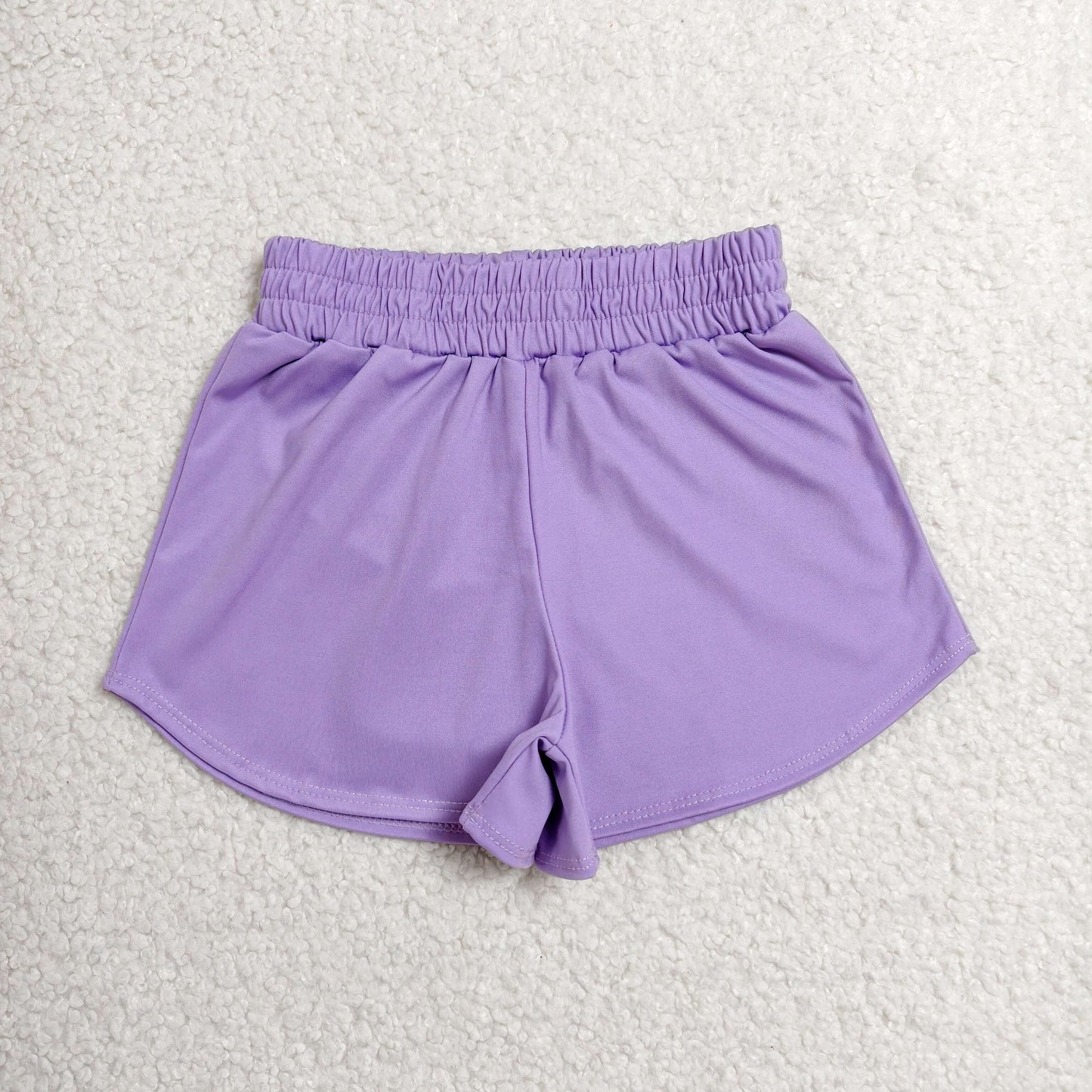 SS0905 Kids Baby Girls Purple Yoga Active Sport Shorts Bottom