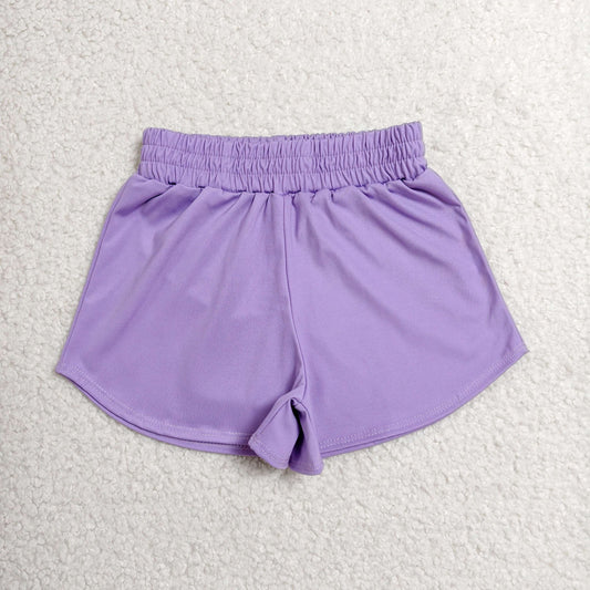 SS0905 Kids Baby Girls Purple Yoga Active Sport Shorts Bottom
