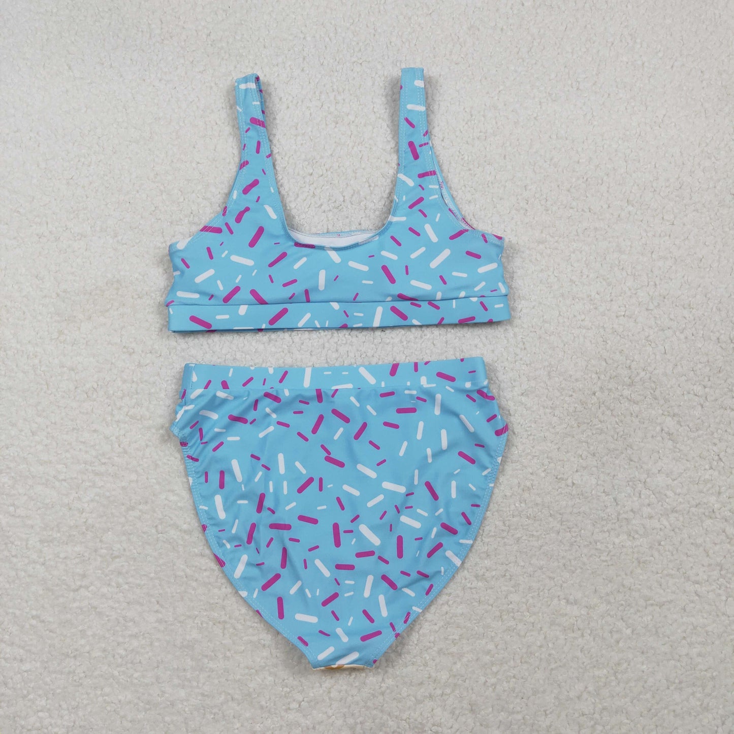 S0577 Adult Women Blue Drip Sprinkles Team Swimsuits