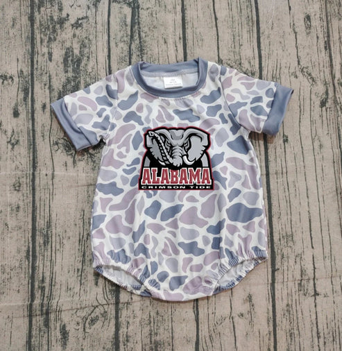 10.29  Custom Moq 8 Baby Infant Boys Camo Alabama Team Rompers