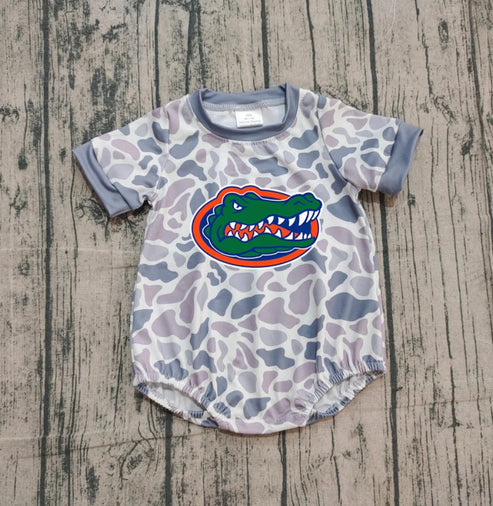 10.29  Custom Moq 8 Baby Infant Boys Camo Crocodile Team Rompers
