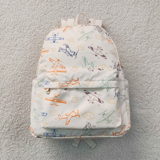 BA0220 Baby Kids Colorful Planes Clouds School Backpack Back Bags
