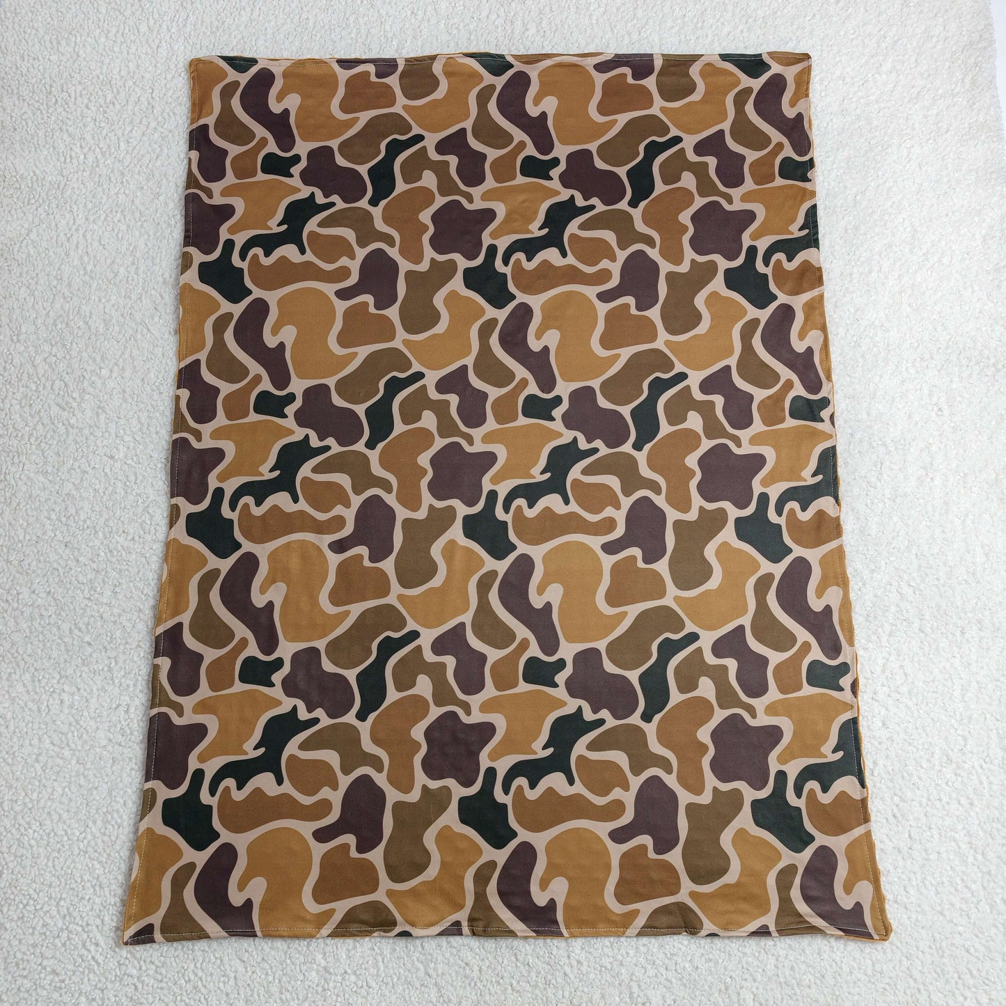 BL0231 Baby Kids Brown Camo Minky Blankets Bedding Fleece Flannel Newborn Thin Quilt Clothes
