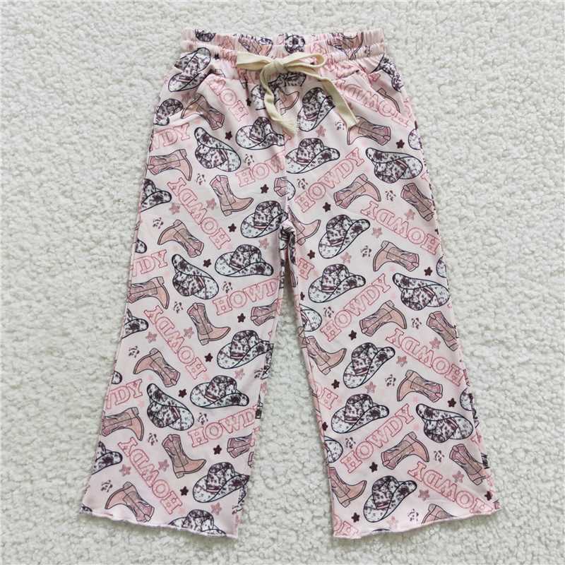 P0136 HOWDY Boots Long Pants Pink