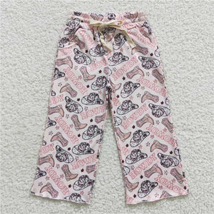 P0136 HOWDY Boots Long Pants Pink