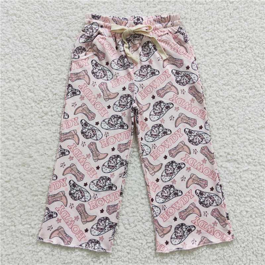 P0136 HOWDY Boots Long Pants Pink