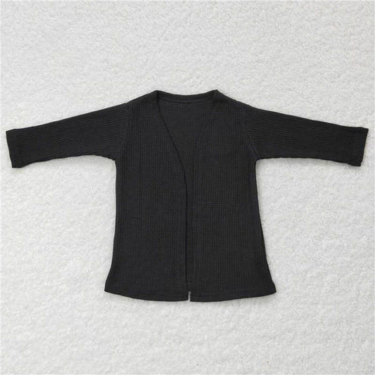 GT0243 Black long sleeve cardigan top