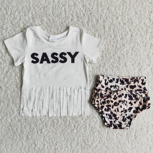 L-3.1 B8-10 Tassel short sleeve, leopard print thong suit