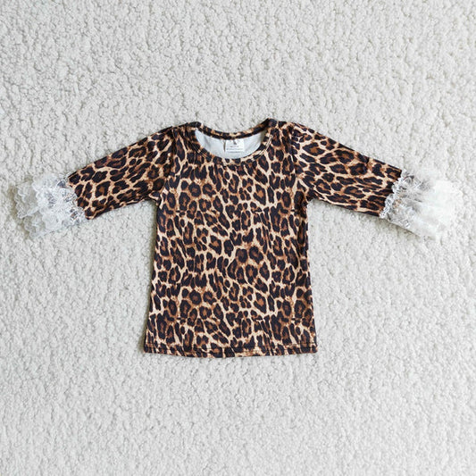 3.12 6 A23-4 Girls Leopard Lace Shirts