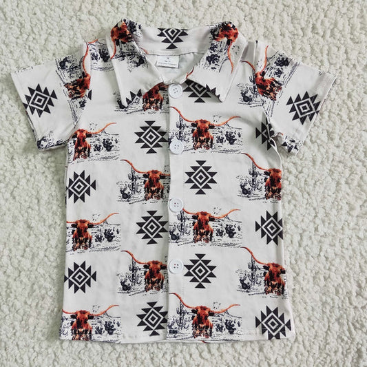 BT0017 Boys Cactus Cow Shirt