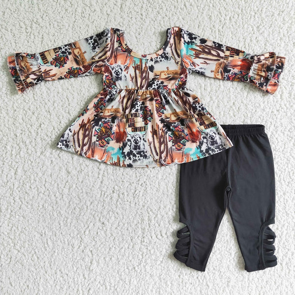 6 A2-19 Western Girl Cactus Black Leggings Outfit