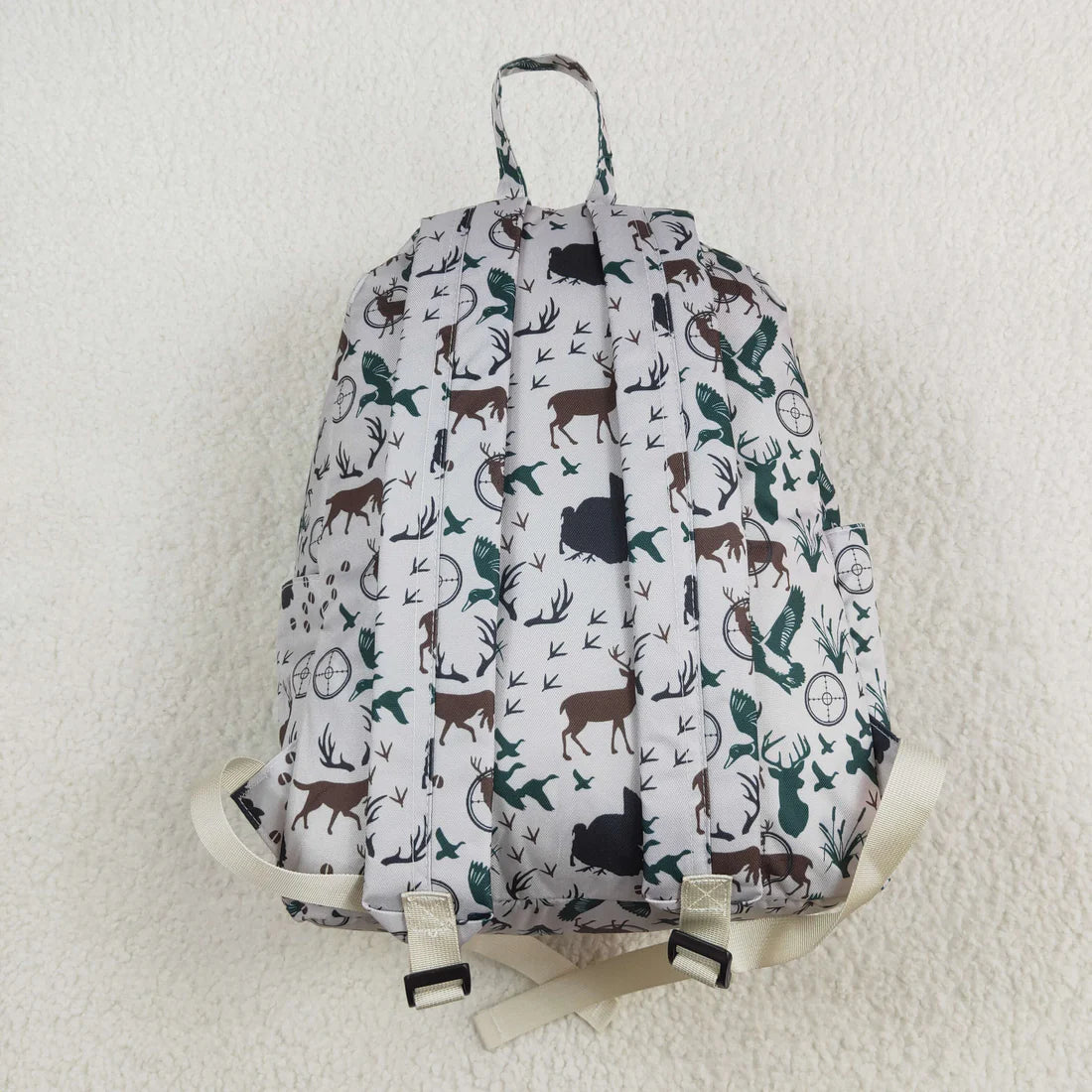 BA0231 Baby Kids Girls Hunting Ducks Deer Backpack Zip Back Bag