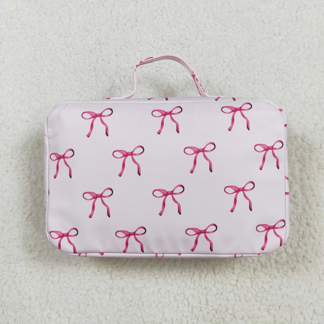 BA0234 Pink dinner box bag with bow design