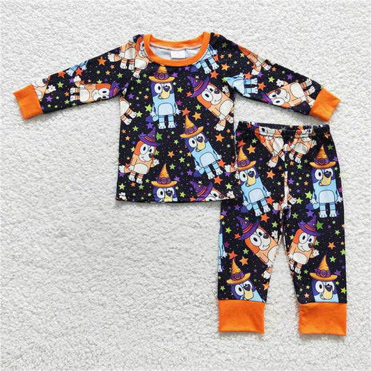 L-3.2 BLP0273 Cartoon star Orange Black long sleeve