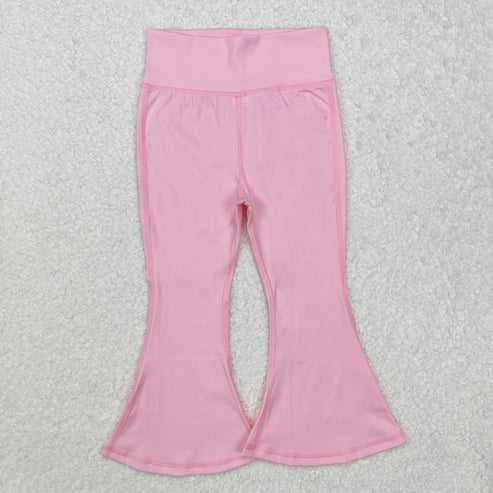 P0576 Baby Girls Light Pink Yoga Active Wear Bell Bottom Pants