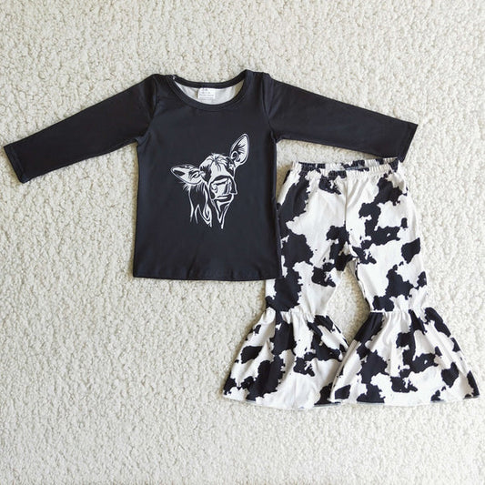 6 C9-20 Girl Black Cow Bell Outfit