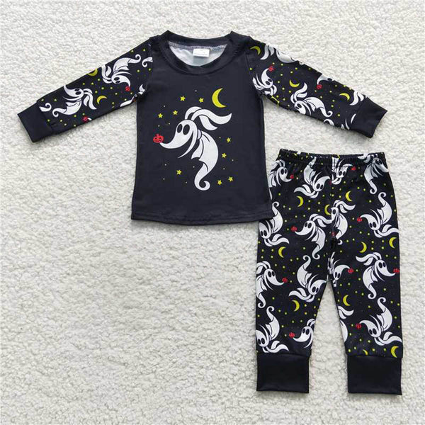 L-3.2 BLP0187 Halloween cartoon dog black long sleeve pants suit