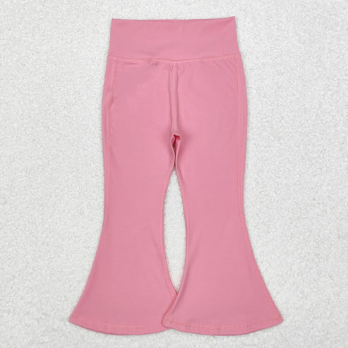 P0573 Baby Girls Dark Pink Yoga Active Wear Bell Bottom Pants