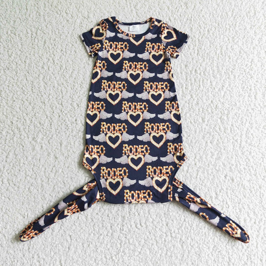 NB0006 Newborn Baby Western Rodeo Sleeper Gown