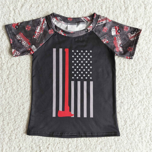 C5-5-1 Boys Fire Truck Shirts