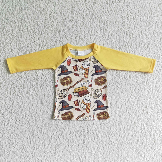 3.12 6 A31-11 Boys Cartoon Yellow Long Sleeve Shirts