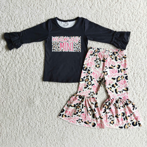 6 B7-5 Mama's Mini Girl Leopard Bell Outfit