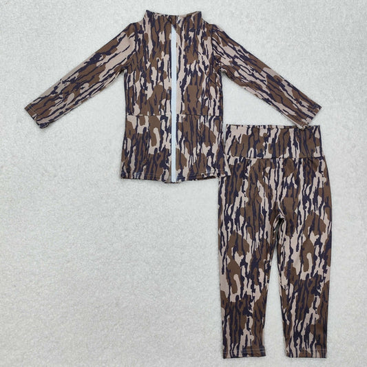 3.18 GT0850+P0689 Baby Girls Bottomland Yoga Active Wear Jackets Legging Pants 2pcs Clothes Set