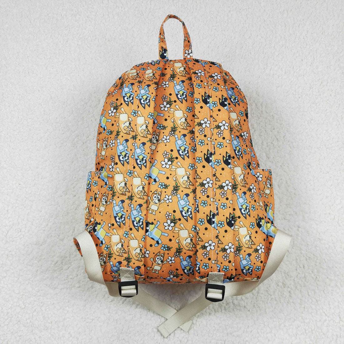 BA0213 Cartoon dog flower orange backpack