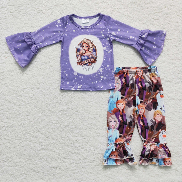 6 C9-38 Girl Purple Princess Bell Outfit