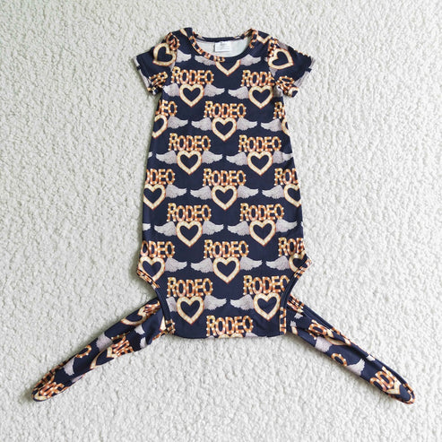 NB0006 Newborn Baby Western Rodeo Sleeper Gown