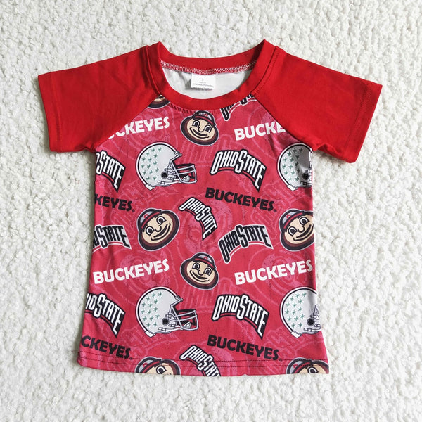 BT0028 Boys Red Football Team Shirts